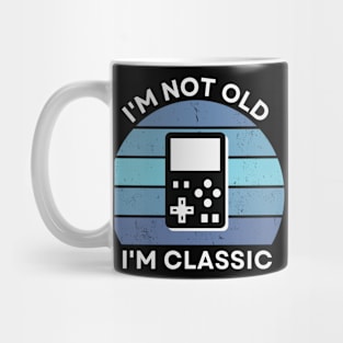 I'm not old, I'm Classic | Handheld Console | Retro Hardware | Vintage Sunset | '80s '90s Video Gaming Mug